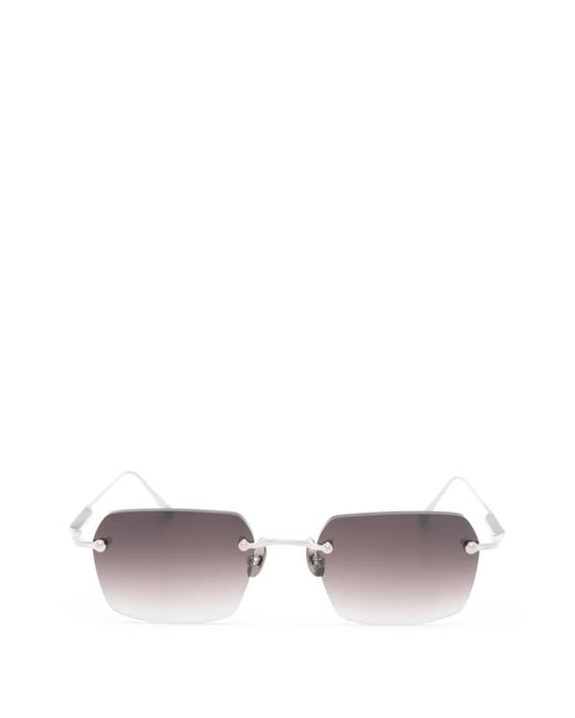 Matsuda White Rectangle-Frame Sunglasses