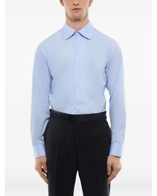 Fursac Blue Buttoned Shirt for men