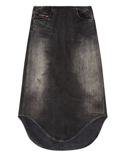 Camisa vaquera con dobladillo curvo DIESEL de color Black