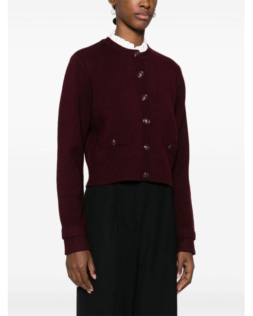 Sandro cropped cardigan with shirt collar sale