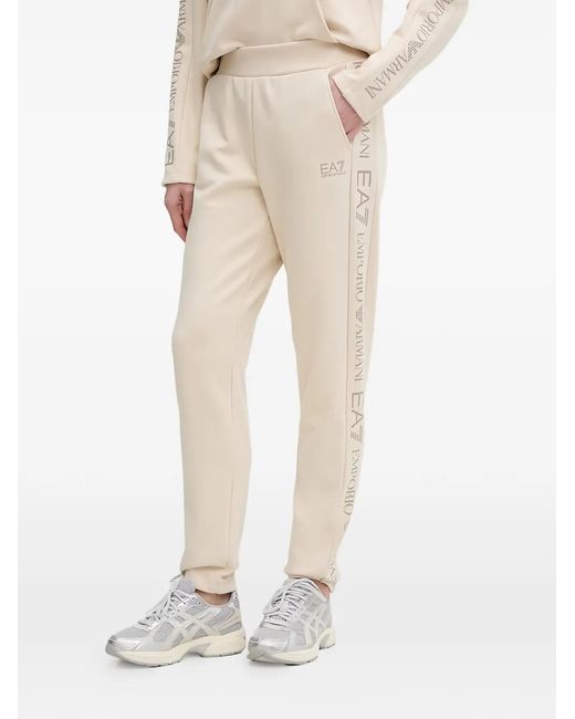 EA7 Natural Logo-Print Tracksuit
