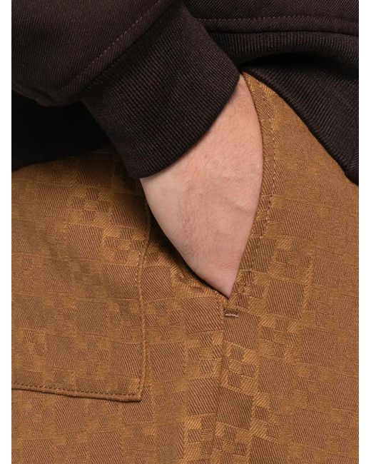 Sandro Brown Patterned Wide-Leg Jeans for men