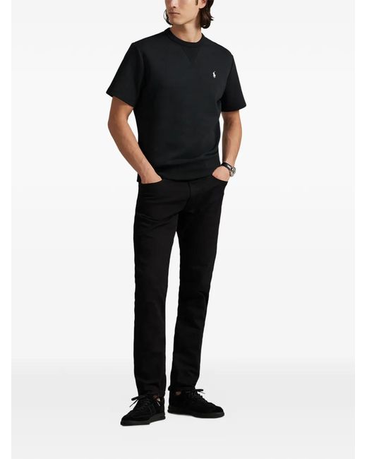 Polo Ralph Lauren Black Crew-Neck Knitted T-Shirt for men