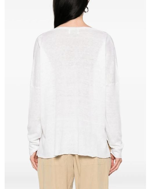 Be You White V-Neck Sweater
