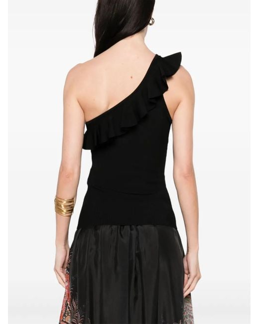 Zimmermann Black One-Shoulder Top