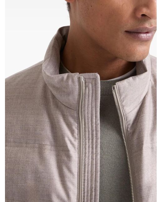 Yves Salomon Gray Padded Jacket for men