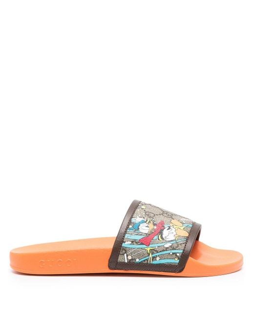 Gucci Multicolor X Disney Donald Duck Slides