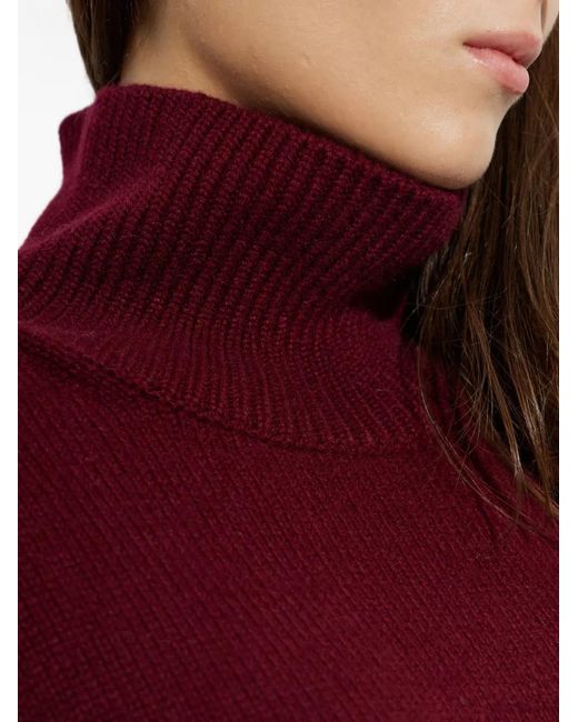 Lisa Yang Red Turtleneck Sweater