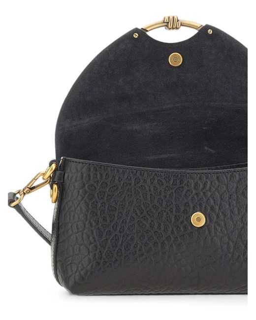 Gianni Chiarini Black Bea Grain-Leather Shoulder Bag