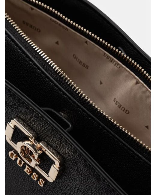 Guess Black Sac Cabas À Motif Monogrammé