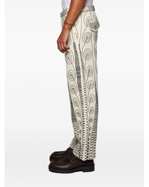 Pantalon Quillwork Bode pour homme en coloris Gray