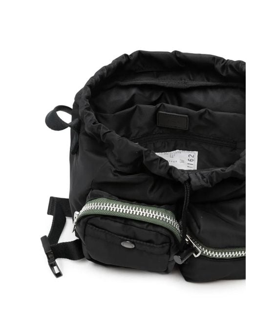Sacai Black Multi-Pocket Cross Body Bag