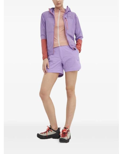 Peak Performance Purple Hooded Colourblock Jacket