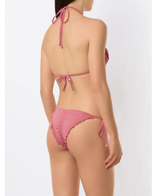 Amir Slama Bikini Met Geribbeld-Effect in het Pink