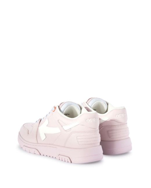 Off-White c/o Virgil Abloh Out Of Office Leren Sneakers in het Pink
