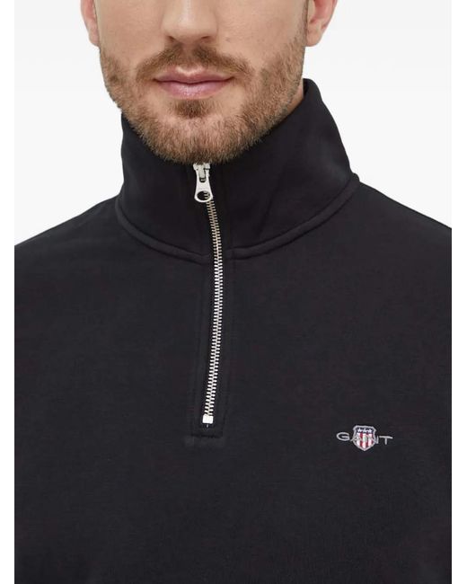 Gant Blue Shield Half-Zip Sweatshirt for men