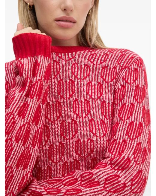 Patterned Sweater Benetton en coloris Red