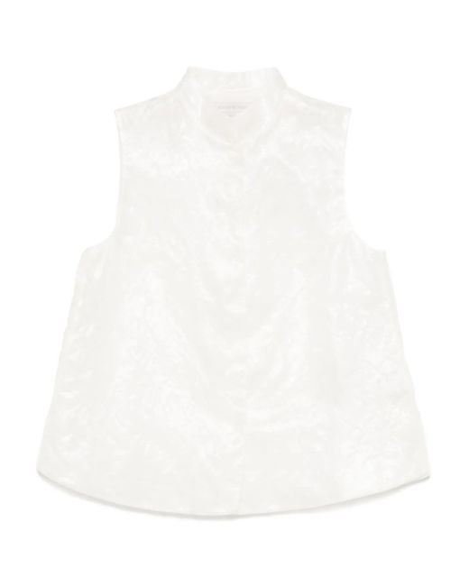 Shiatzy Chen マンダリンカラー ジャカードトップ White