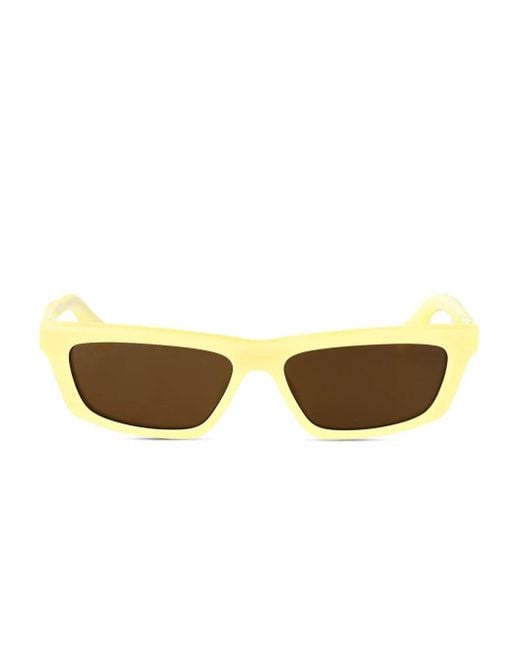 Jacquemus Yellow Rectangle-Frame Sunglasses for men