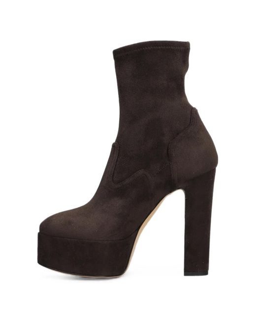 Casadei Brown Platform Ankle Boots