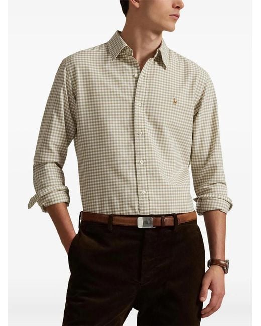 Polo Ralph Lauren White Checked Button-Down Shirt for men