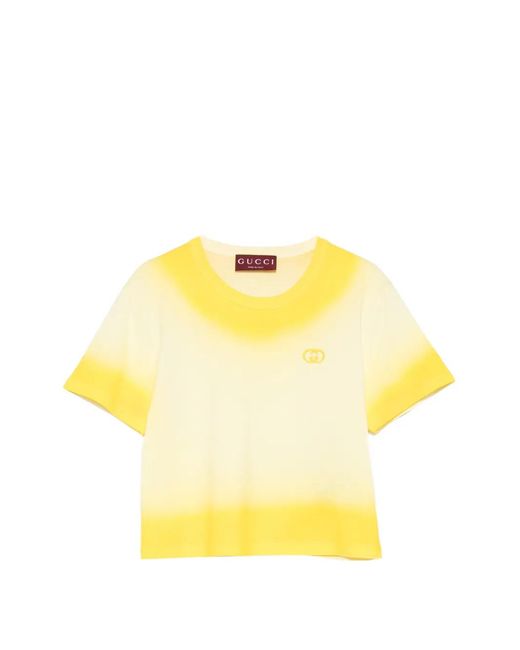 Gucci Yellow Logo Ombre T-Shirt