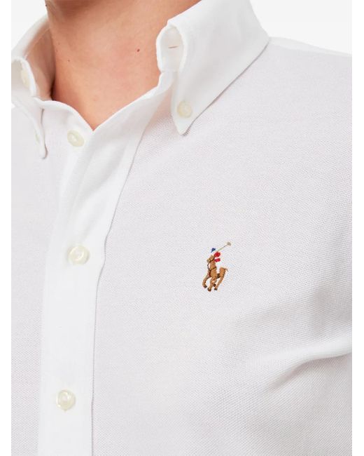 Polo Ralph Lauren White Heidi Embroidered Oxford Shirt