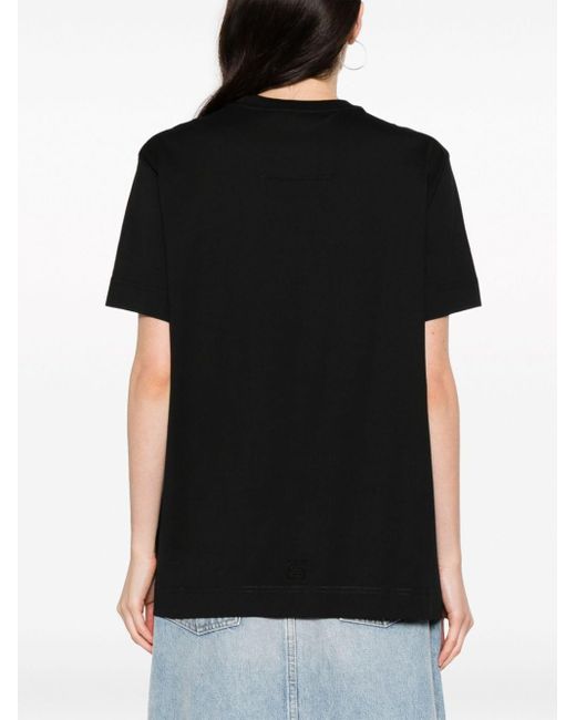 Givenchy T-shirt Versierd Met Stras in het Black