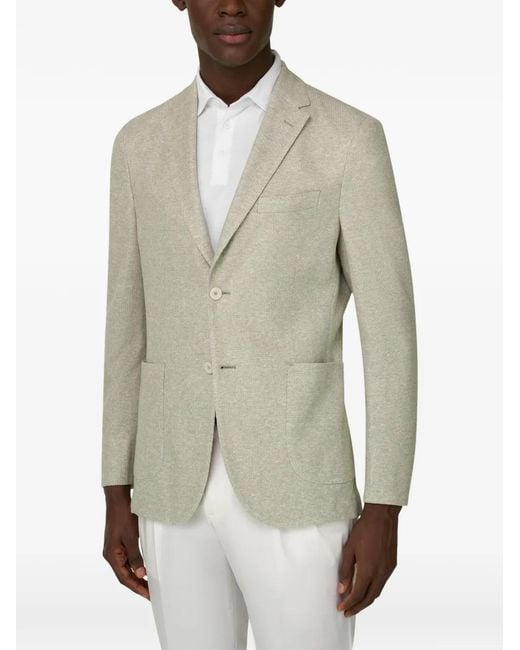 Boggi White Single-Breasted Blazer for men