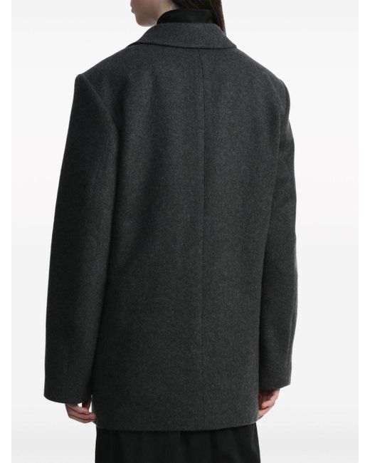 Lemaire Black Single-breasted Wool-cashmere Blazer