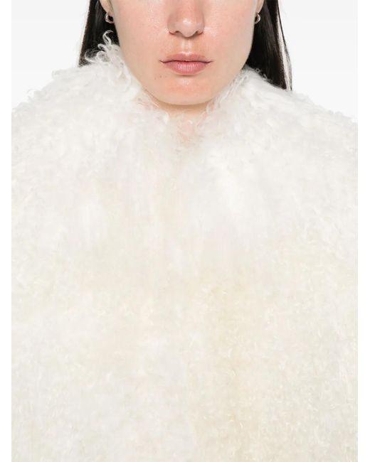 Numerootto White Charlie Shearling Jacket