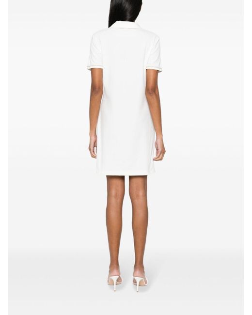 La Perla White Monogram-jacquard Mini Dress