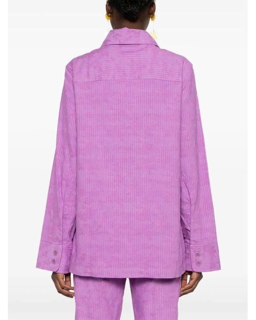 Rodebjer Purple Bahar Striped Shirt