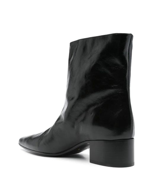 Khaite Black Andee Leather Boots