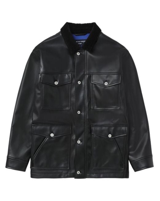 Comme des Garçons Black Corduroy-Collar Jacket for men