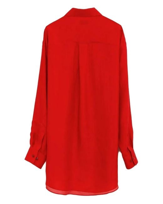 Lemaire Red Buttoned Blouse