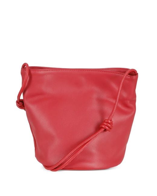 LA PISCINE Red Knot Detail Shoulder Bag