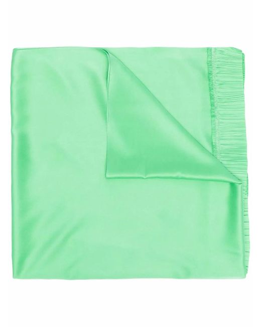 Maria Lucia Hohan Green Fringed-Edge Stole