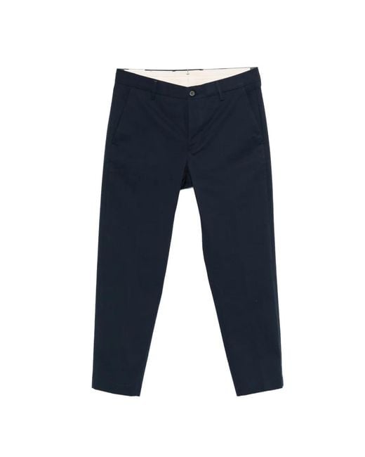 Eleventy Blue Button-Fastening Chinos Pants for men