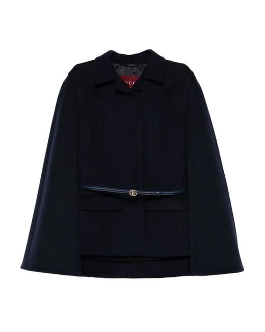 Capa con cinturón Gucci de color Blue