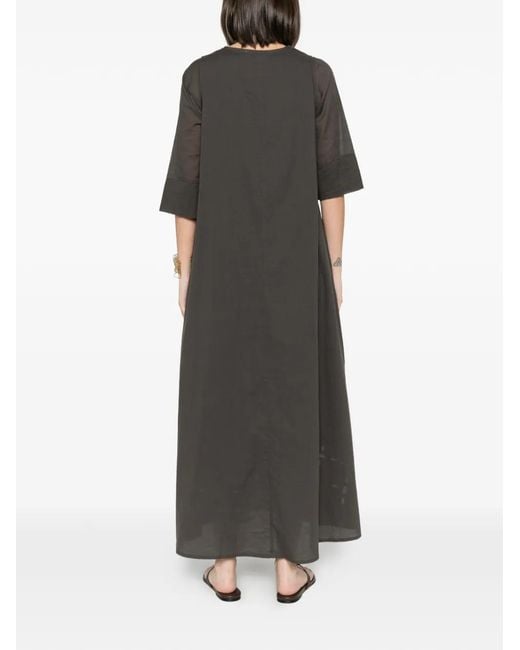 Whyci Black Broderie-Anglaise Midi Dress