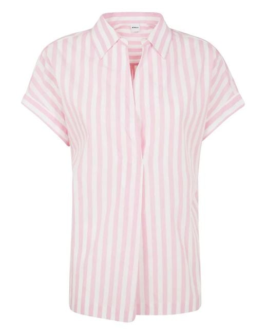 Blusa A Rayas Aspesi de color Pink