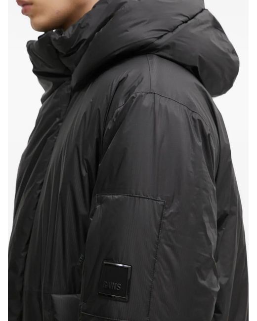 Rains Black Doudoune Torna W4T3 À Capuche