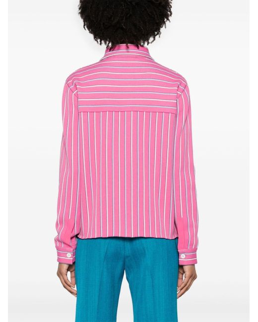 Marni ストライプ ニットシャツ Pink