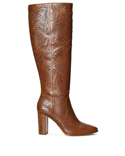 Stivali A Fiori di Ralph Lauren in Brown