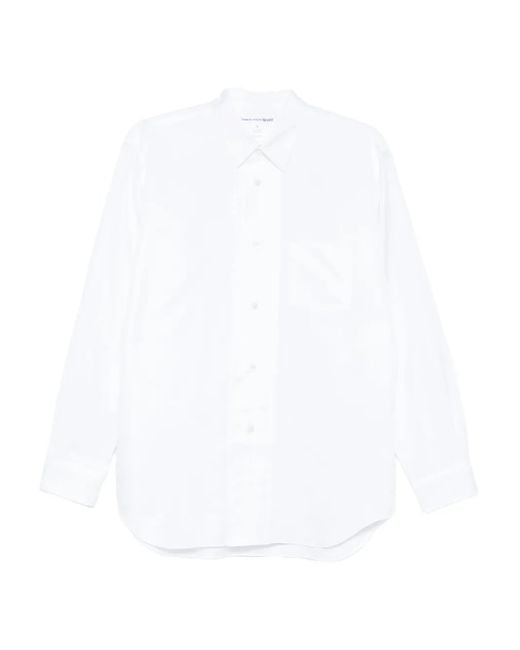 Comme des Garçons White Long Sleeve Shirt for men