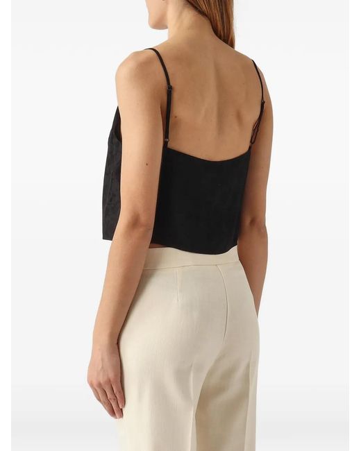Pinko Black Caraco À Fleurs En Jacquard