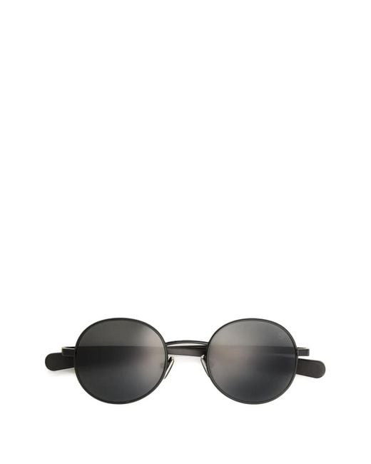 Moncler Black Centro Round-Frame Sunglasses