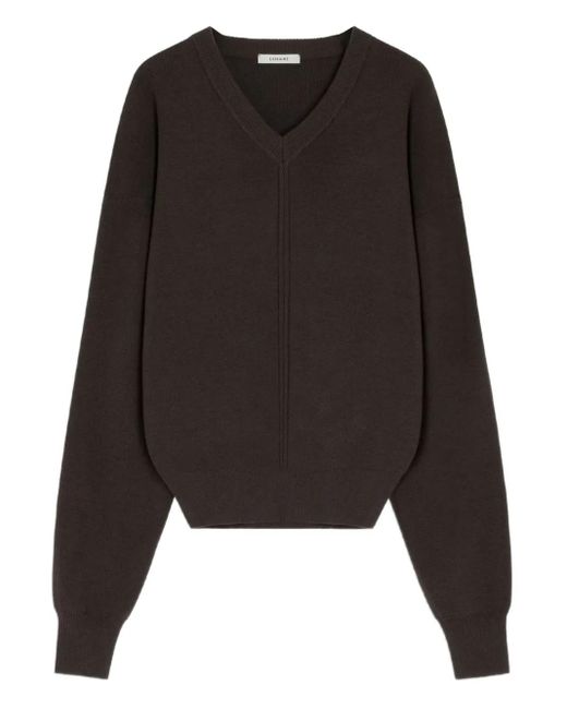 Pull À Col V Lemaire pour homme en coloris Black