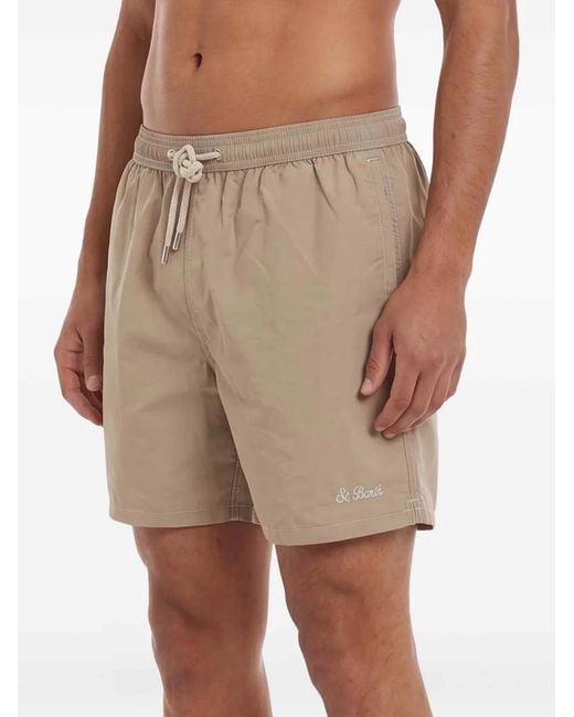 Mc2 Saint Barth White Patmos Swim Shorts for men